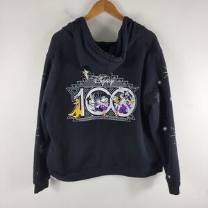 Disney 100 Anniversary Embroidered Mickey Fireworks Full Zip Hoodie Sweater